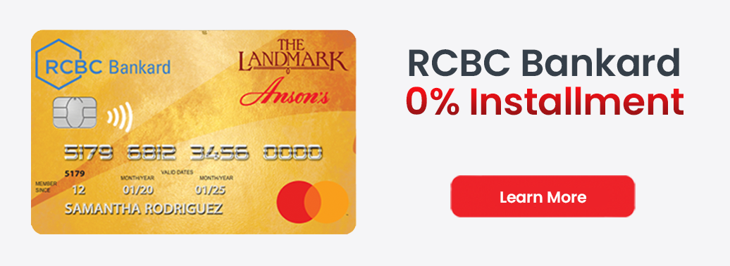 RCBC 0% Online installment payment at ansons